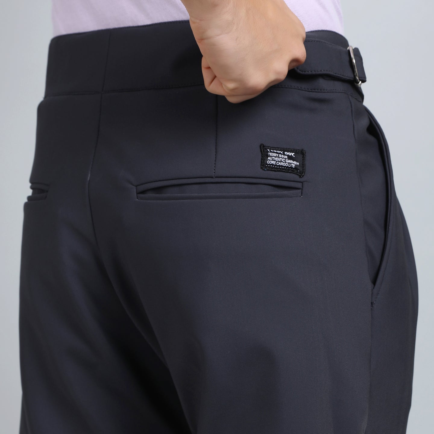 OYSTER BLACK GREY SLIM FIT GURKHA TROUSERS 4797-4